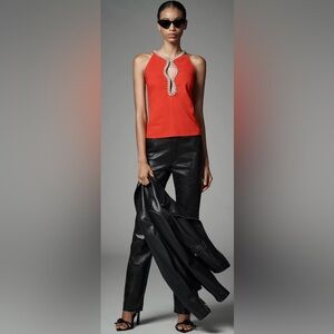 Rhinestone Cutout Tank Top NWT